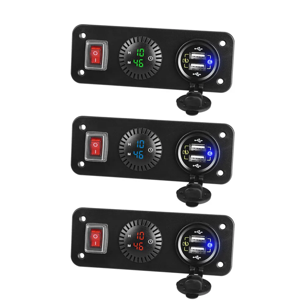 

Автомобильное зарядное устройство с двумя USB-портами, 12 В, 3 в 1