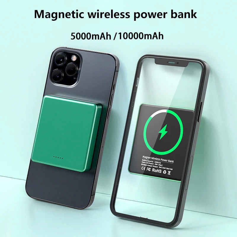 

10000mAh 20W Magnetic Wireless Quick Charging Power Bank For iPhone 11 12 13 Pro Huawei Xiaomi Samsung Portable External Battery