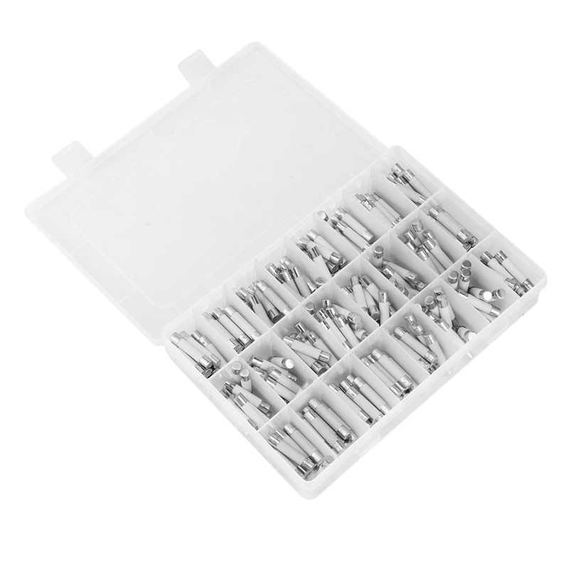 

HOT SALE 240Pcs 24Values 6X30mm Fast Blow Ceramic Fuse 250V 0.1A 0.2A 0.5A 1A 1.5A 2A 2.5A 3A 3.15A 4A 5A 6A 10A 15A 20A 25A 30A
