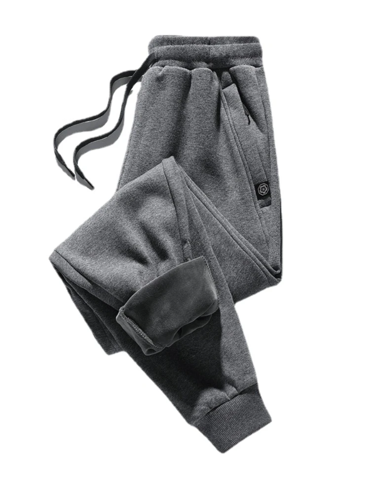 

Утолщенные Теплые Мешковатые брюки, мужские брюки, Повседневная Уличная одежда оверсайз, спортивные брюки, новинка на осень и зиму, мужская ...