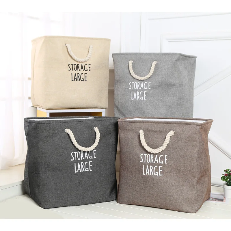 

Cesta De Lavandería Plegable EVA Hard Dirty Clothes Basket Simple Cotton Linen Cloth Art Storage Box Wardrobe Toys Snacks Sundry