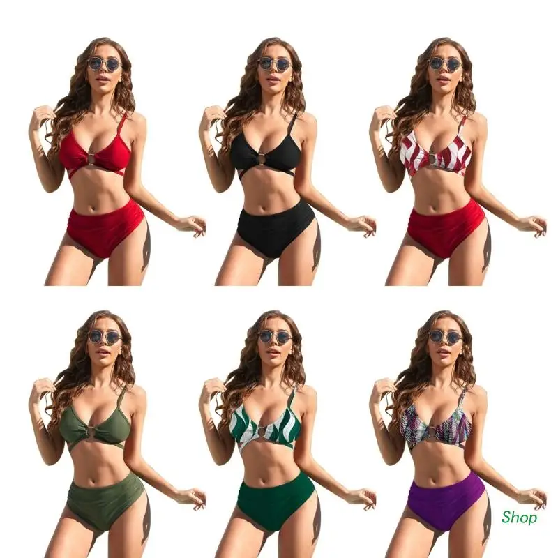 

L5YC, Женский комплект бикини, однотонный купальник со шнуровкой, стринги, купальники, сексуальный купальник с маленькой грудью, купальный ко...