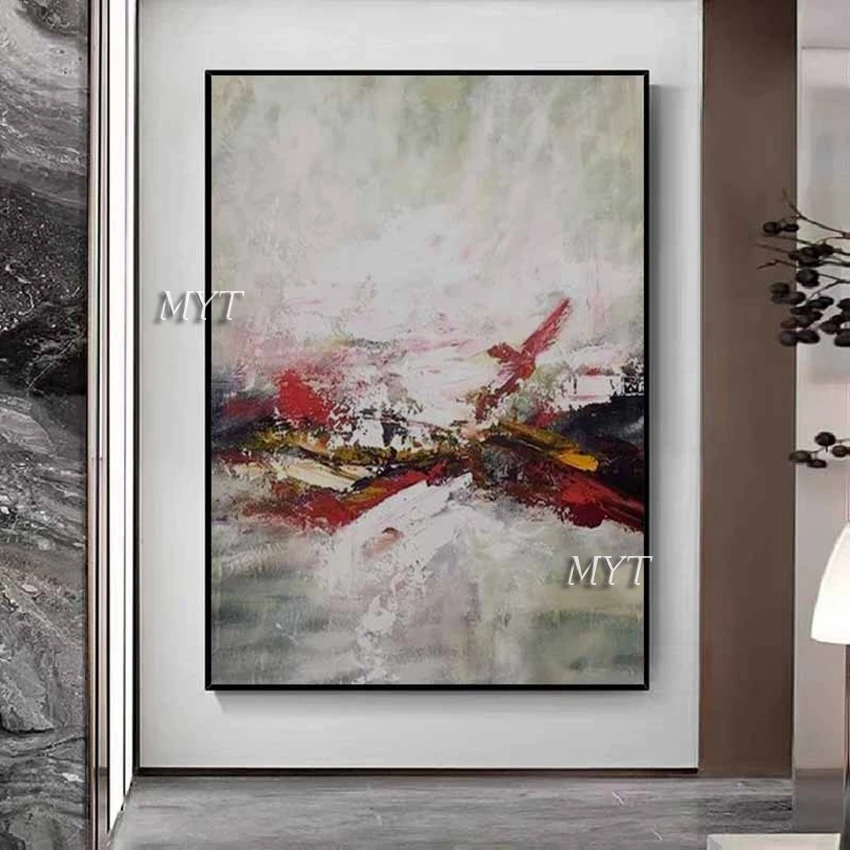 

Современная абстрактная картина маслом в простом стиле, Картина на холсте для гостиной, домашний дизайн, украшения интерьера, картина без р...
