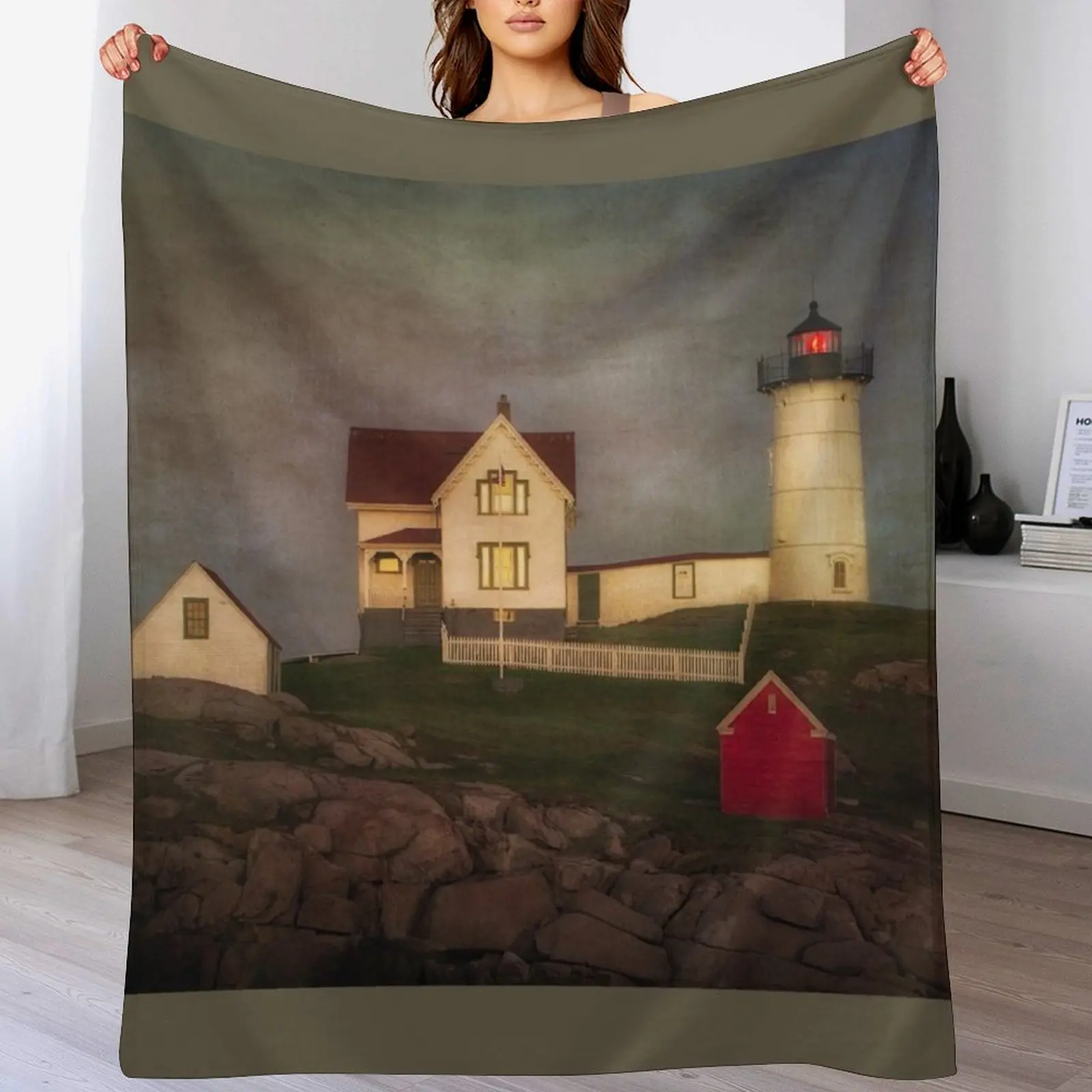 Plush одеяло Nubble Lighthouse