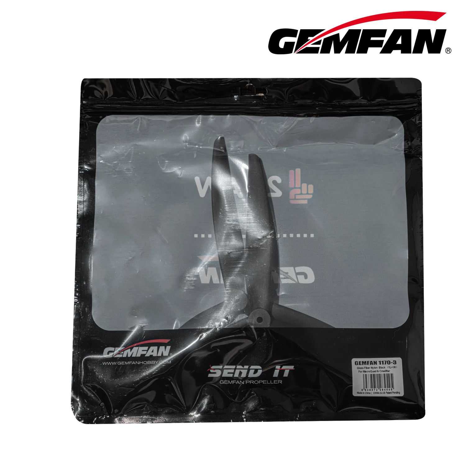 2 пары (2CW + 2CCW) Gemfan 1170 11X7X3 3-лопастные Стекловолоконные нейлоновые пропеллеры для RC Multirotor 11 дюймов MacroQuad Cinelifter беспилотники