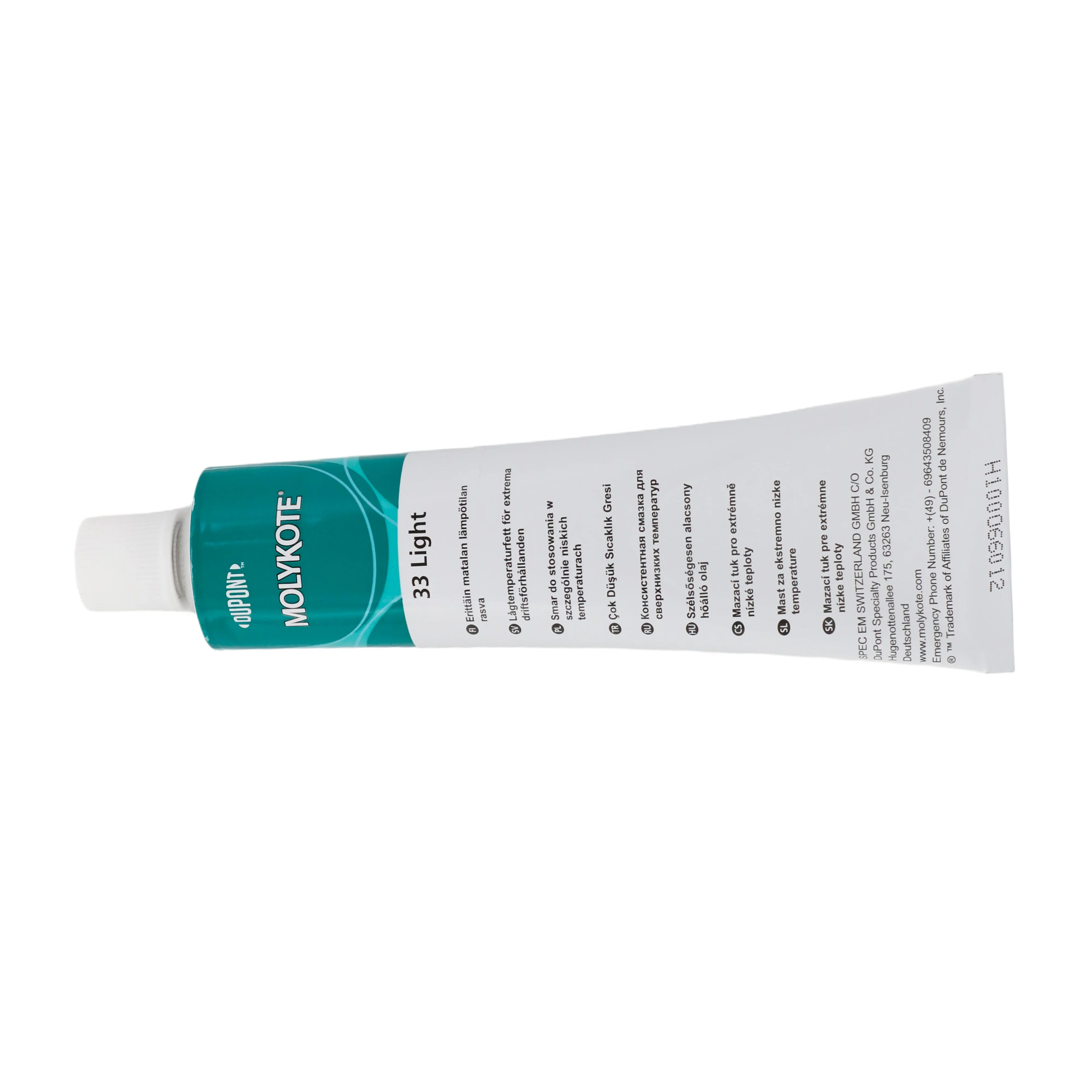 Molykote 33 Light 100 г1 кг Экстремально низкотемпературная смазка для малоскоростных световых металлических и пластиковых компонентов (art.: 3920d2e830f78) - 3920d2e830f78