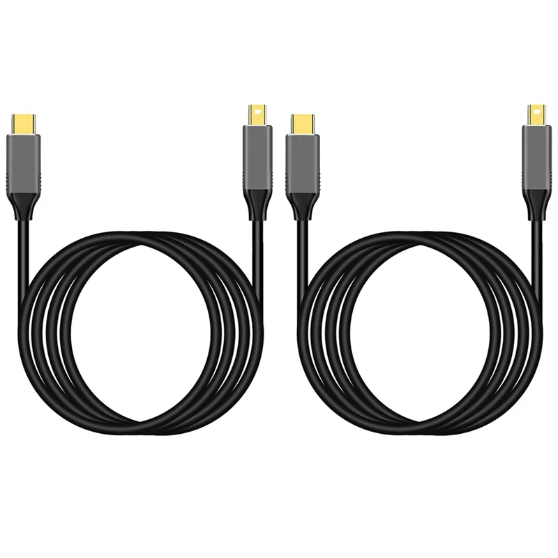 

2 шт., Кабель-адаптер USB Type-C Thunderbolt 3-Mini DP