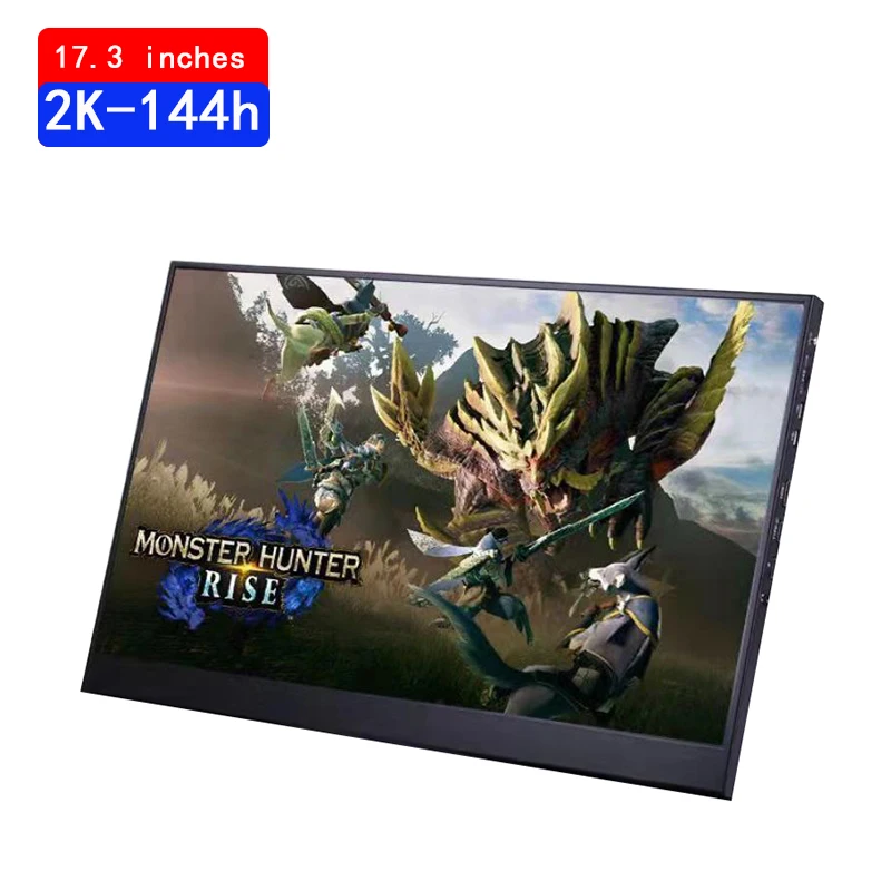 

Портативный монитор 144 Гц 2K17.3 дюйма HD игровой FreeSync HDR, легкие компьютерные дисплеи с Type-C Mini HDMI монитором для ноутбука