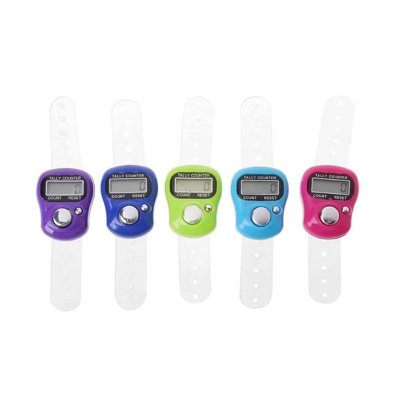 

Compact Mini Stitch Marker & Row Finger Counter LCD Electronic Digital Tally Counter Random for Any Knitter Prayer