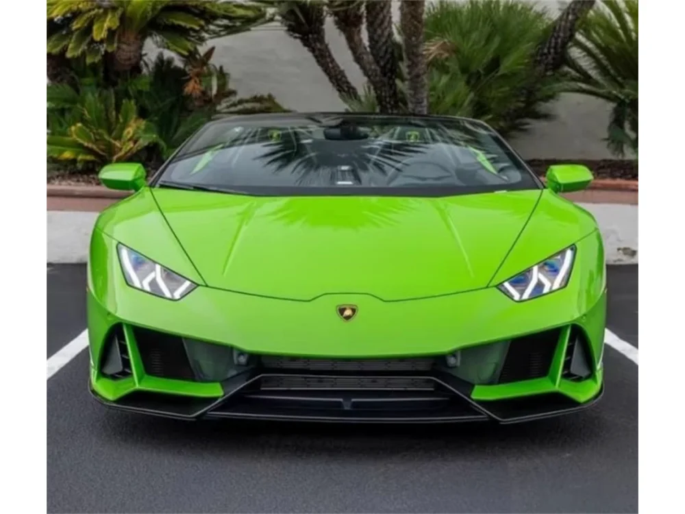 Фото Модернизированный комплект кузова из полукарбона в стиле Lamborghini Huracan EVO, включая задний бампер, капот и спойлер для LP610 LP580 №2