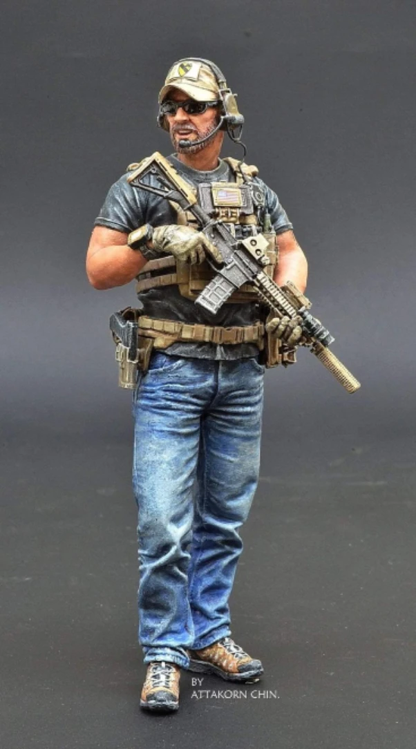 Масштаб 1/16 литье под давлением строительный комплект модель солдата из смолы