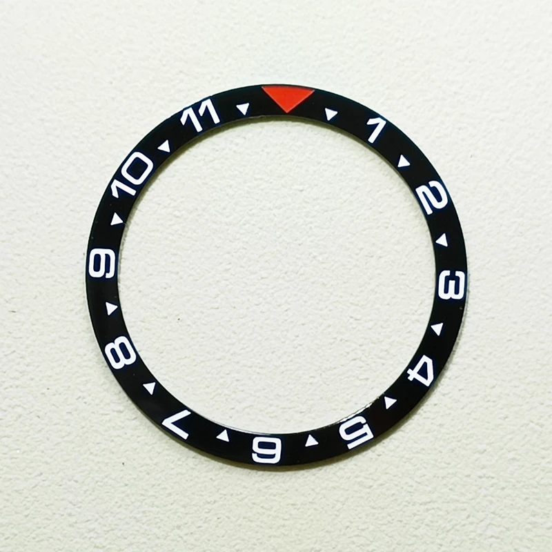 38mmx31.5mm Flat Bezel Ceramic Bezel Insert Fits SKX007 SKX009 SRPD Watch Case GMT Style Ring NH35 NH36 Movement Men Watch Gifts