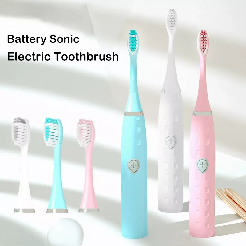 

Sonic Electric Toothbrush Waterproof Soft Hair Tooth Brushes Creative Large Button Smart Toothbrush Home Battery Toothbrush