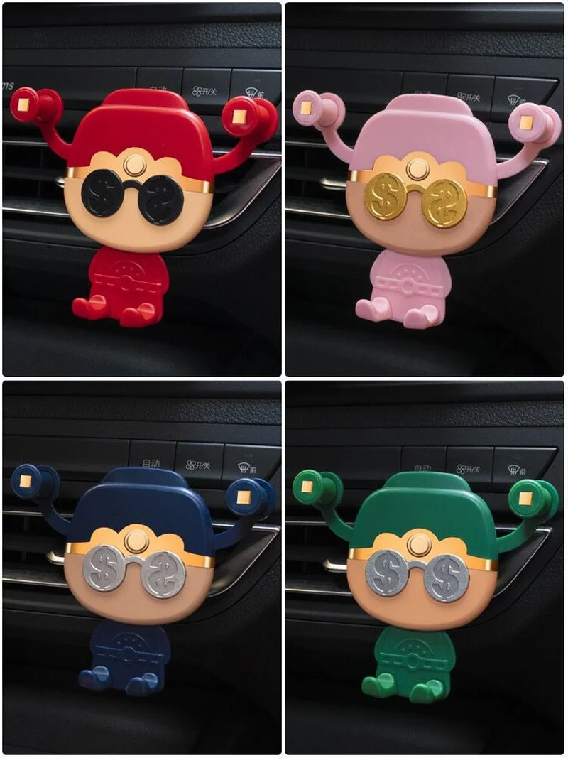 

Car Animation Mobile Phone Bracket Car Air Outlet Creative God of Wealth Bracket General Navigation Bracket Mobile Phone Support