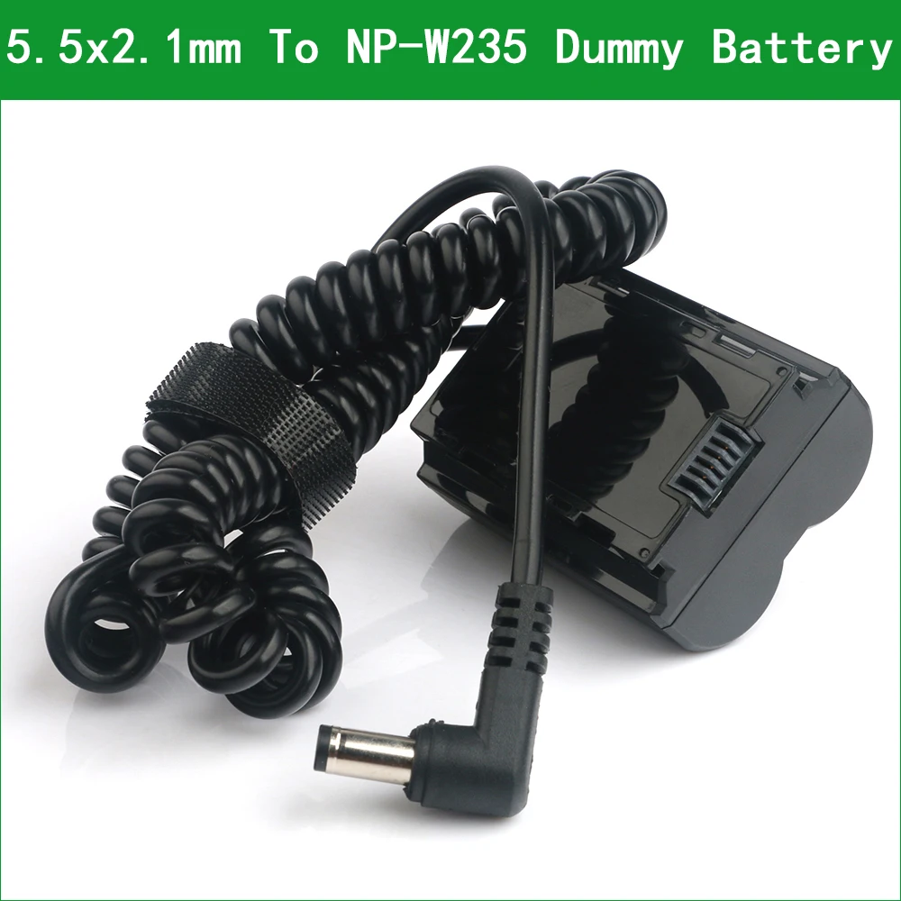 

5.5x2.1 To CP-W235 DC Coupler Power Connector NP-W235 Dummy Battery for FUJIFILM X-T4 XT4 X-T5 GFX100S GFX50S II X-H2 XH2 X-H2s