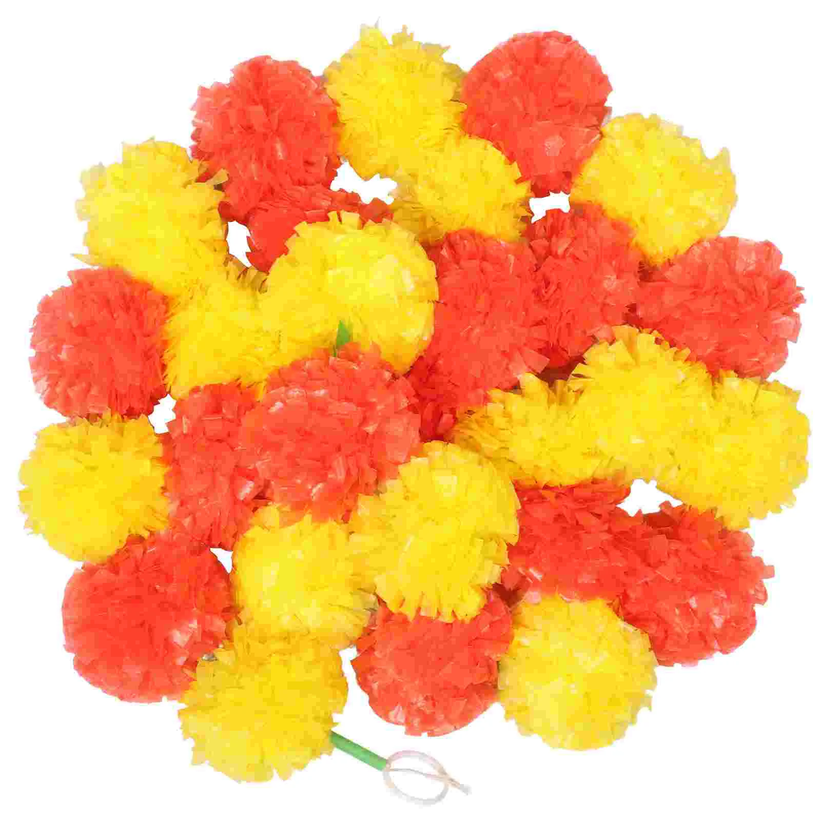 День мертвых украшения для комнаты Pooja рядные светильники гирлянды из календулы