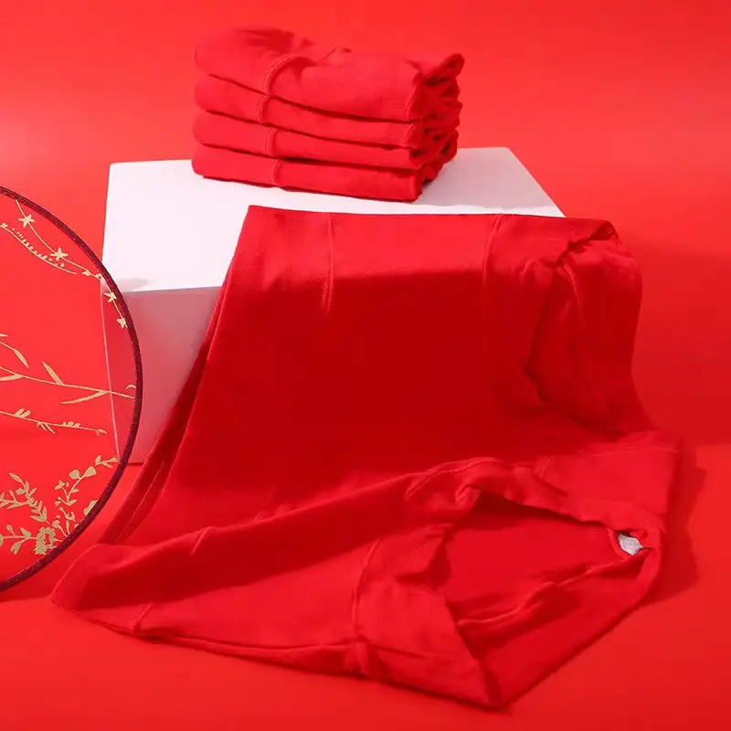 Новое женское нижнее белье из модала 2024 ярко-красное большие размеры трусы для