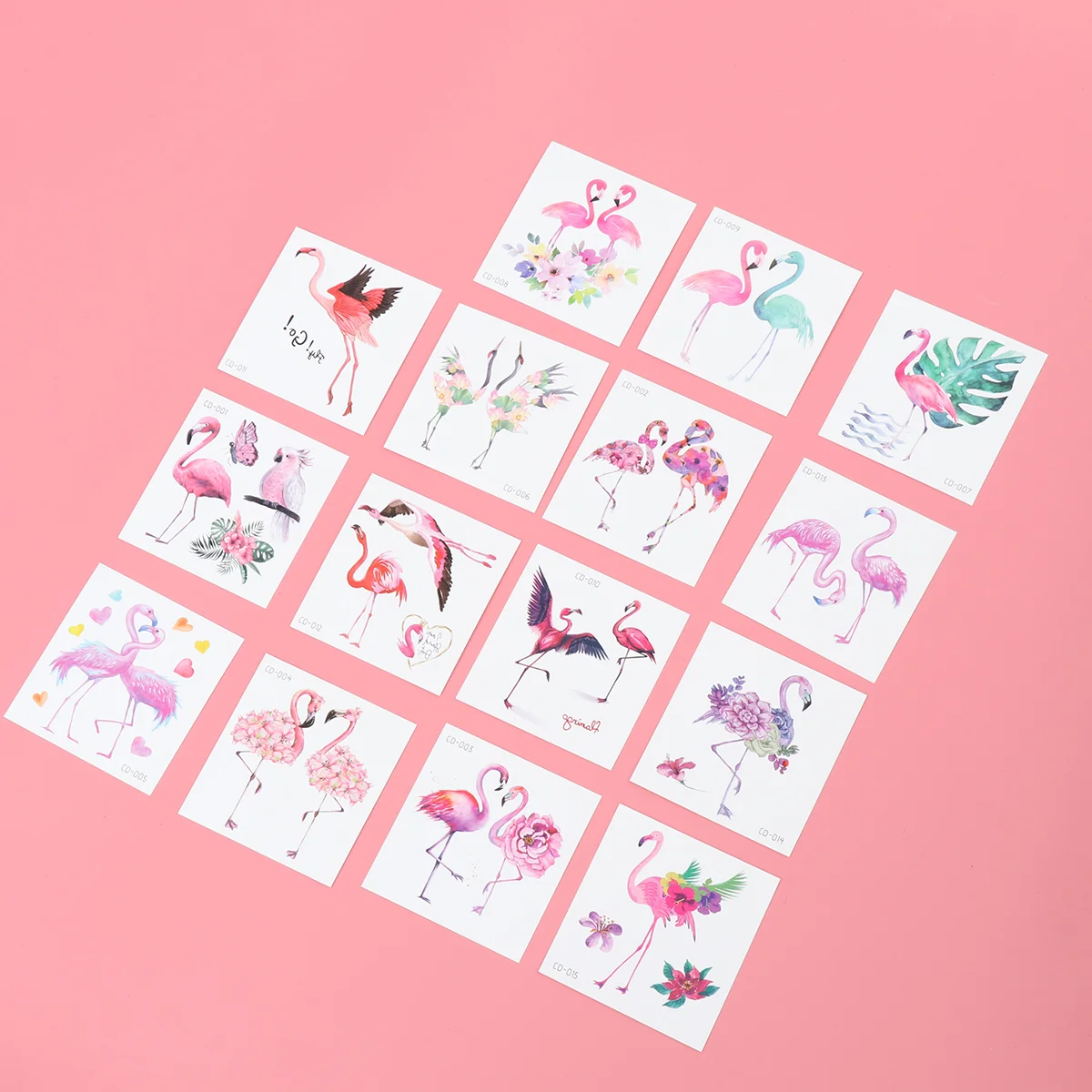 

15pcs Waterproof Flamingo Stickers Creative Environment Protection Body Kids' Stickers