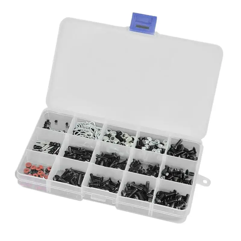 

500pcs Screws Kit Repair Tool Box Set 1/8 1/10 1/12 1/16 Scale RC Cars Parts Universal Spare For Traxxas Redcat HPI Losi