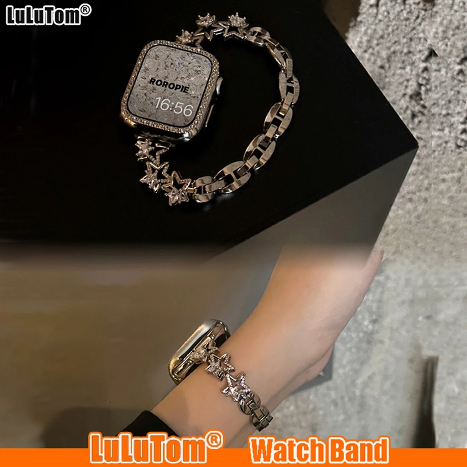 

Ремешок из циркония для Apple Watch Band Ultra, Воздухопроницаемый Металлический Стальной браслет для IWatch Series 8 7 6 SE 5 4 3, 49 мм 38 мм 41 40 44 45 42 мм