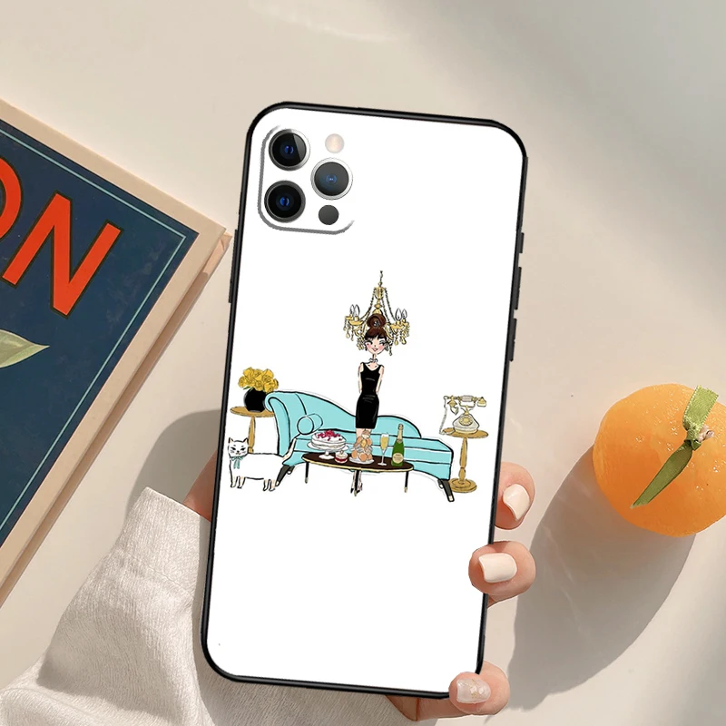 New York Lady Girl Phone Case For iPhone 13 14 Pro Max 11 12 Mini 6S 7 8 Plus SE 2020 X XS MAX XR Cover Fundas