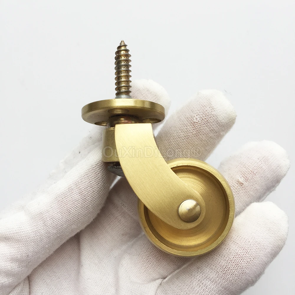 4 шт. 1 25 дюйма (32 мм) латунные ролики вращающиеся на 360 градусов винты колеса для