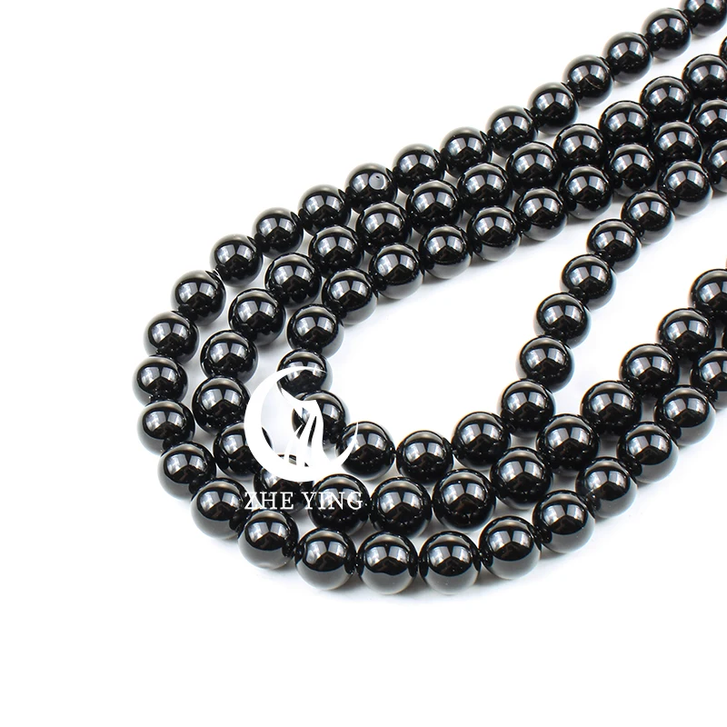 

Zhe Ying 10 Strands Onyx Beads Round Loose Black Agate Beads for Bracelet Making Jewelry Diy Accessories Cheap