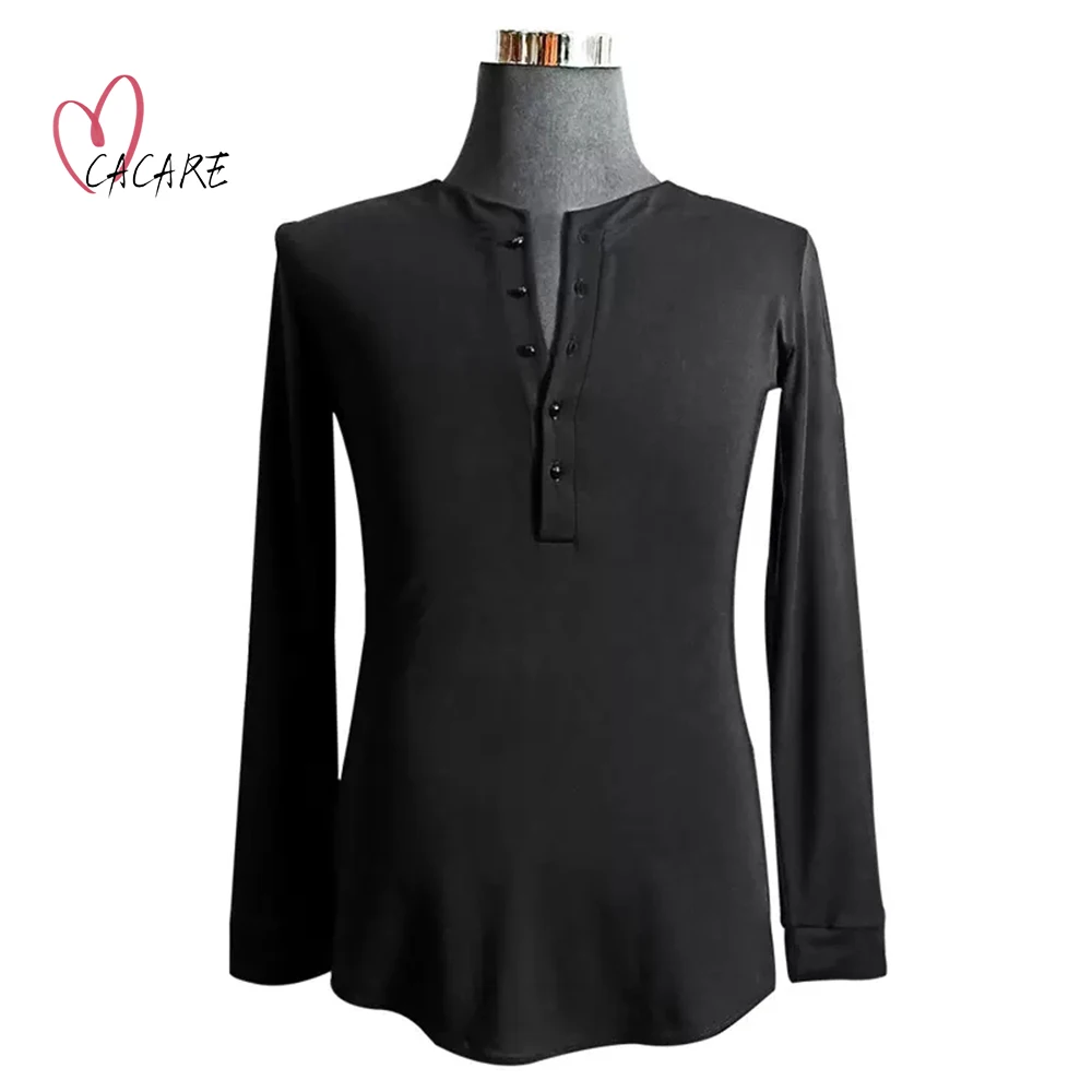 

CACARE Mens Dance Top Shirts Clothes for Latin Ballroom Waltz Modern Jazz Competition Dance Wear Costumes D1356 Dropship