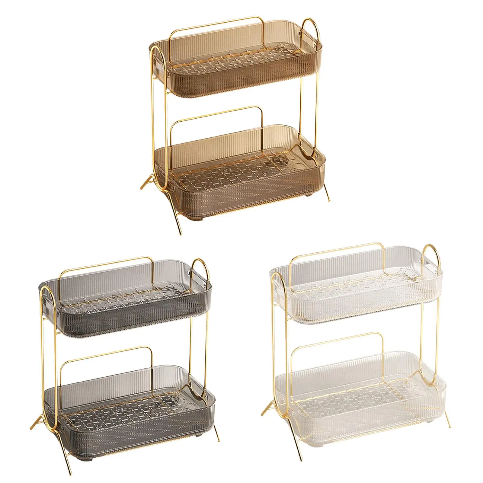 

Desk Cosmetics Rack Kitchen Countertop Organizer Multifunction Jewelry Organizer Display Organization for Bathroom Home