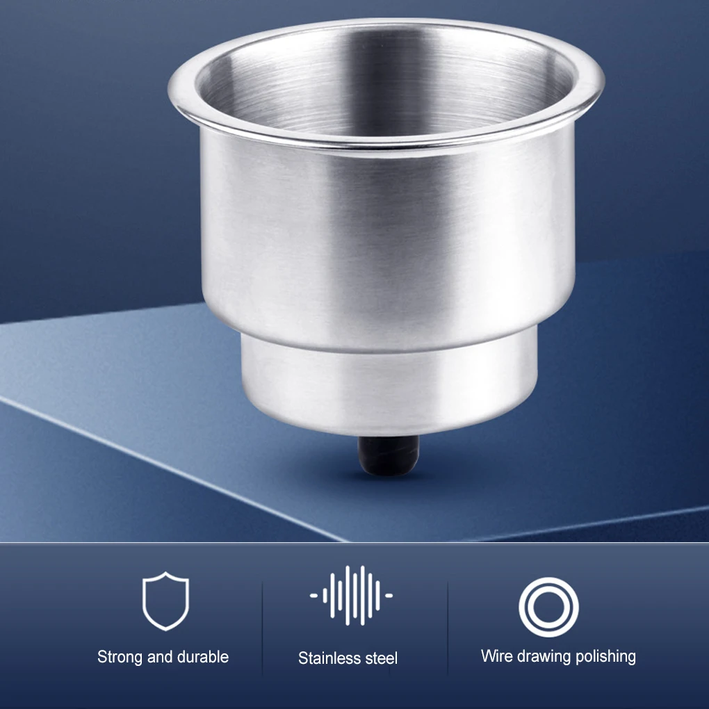 

4pcs Stainless Steel Cup Drink Holders Wear-resistant Rack Anti-corrosion Accessories Marine Car Bottle Supporter