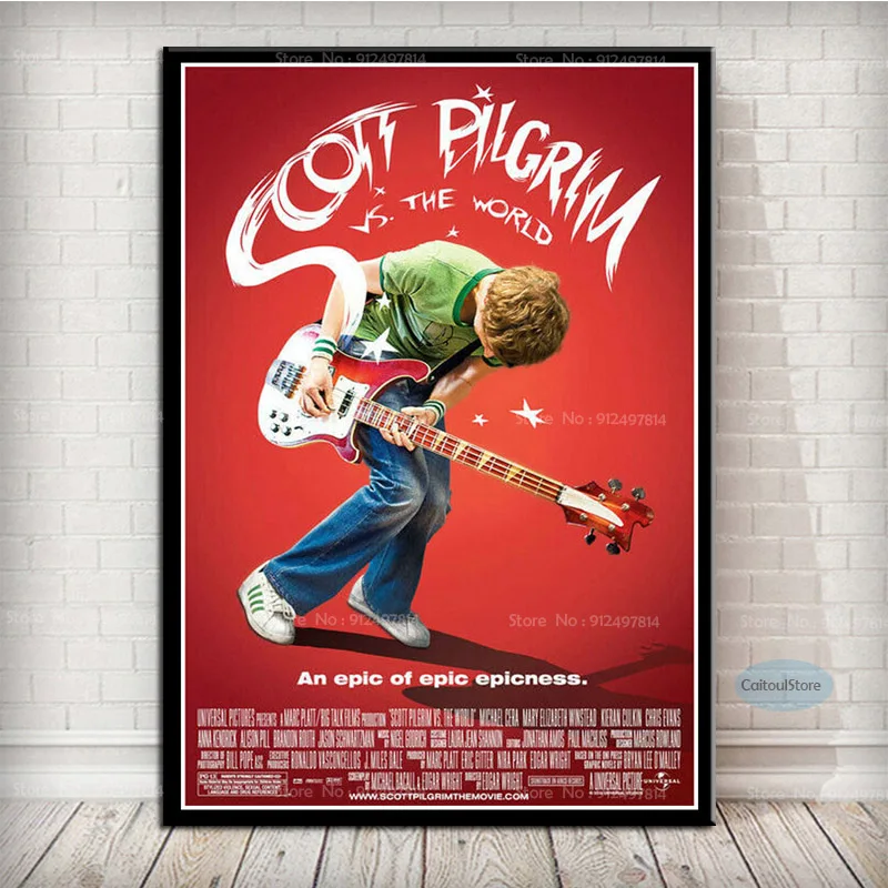 Картина на холсте постеры HD принты Классический Скотт Пилигрим против мира кино