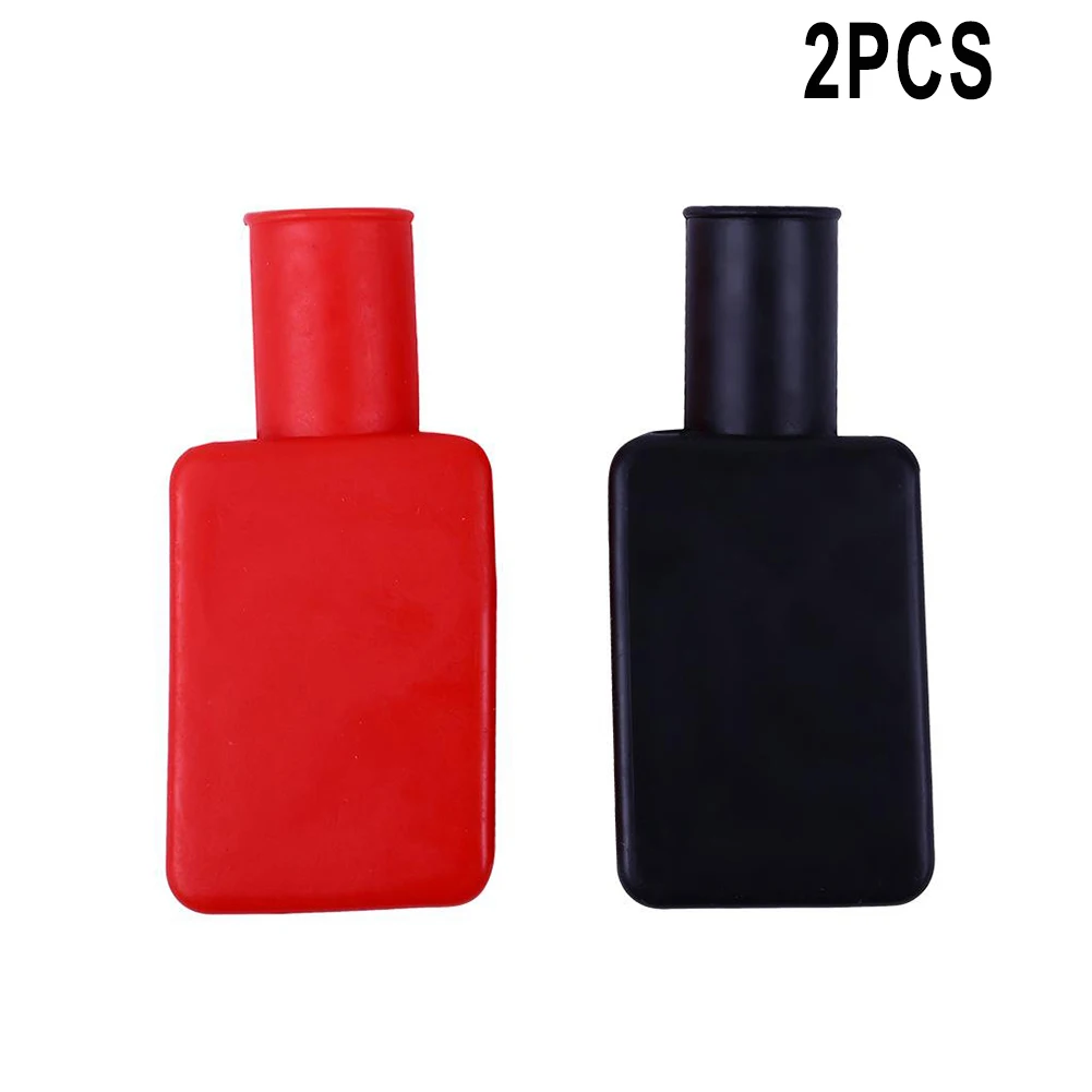

2pc Car Battery Positive Terminal Covers Square Cap Boat Insulating Protector Wire Connector Insulating Covers For Trucks RVs