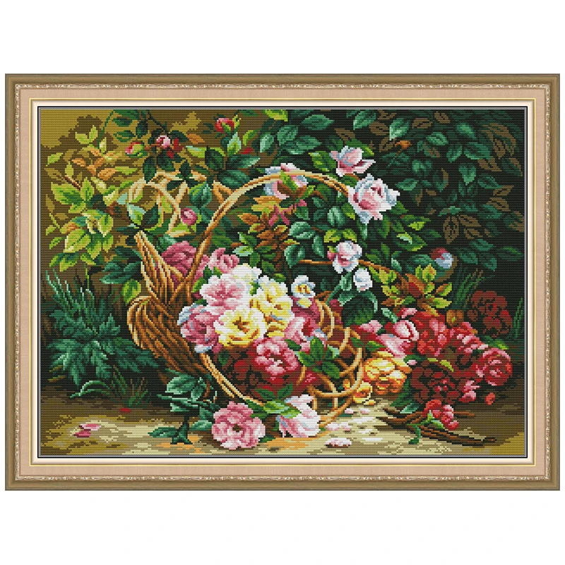 Набор для вышивки крестиком Rosa Sinensis 11CT 14CT 16CT DMC домашний декор