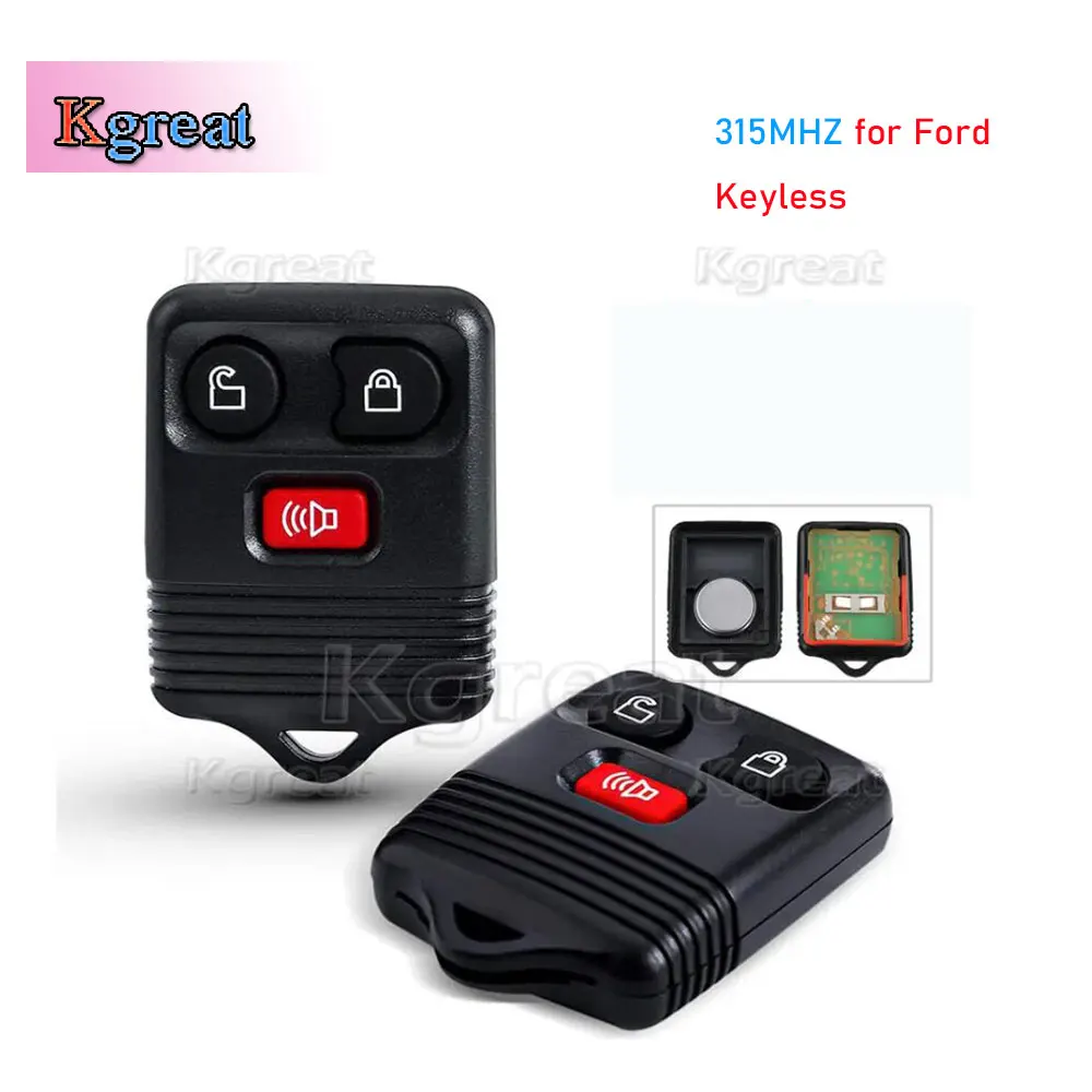 

Kgreat Автомобильный ключ 315 МГц 2/3 кнопки подходит для Ford Escape Explorer 2002 бесключевой доступ пульт дистанционного управления автомобильный ключ передатчик Clicker