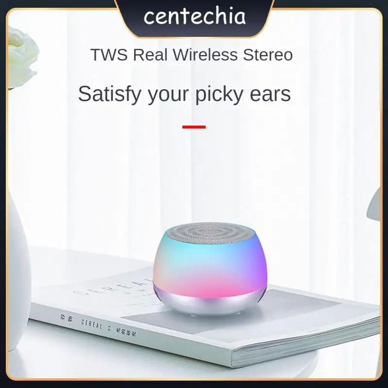

New Small Speaker Usb Led Lights Sound Box High Volume Portable For Outdoor Abs Speaker -compatible Wireless
