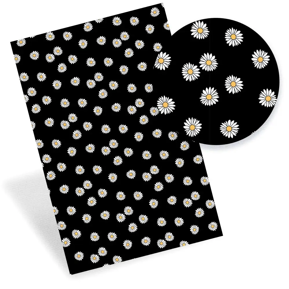 Виниловая ткань А4 с хризантемой из искусственной кожи 22 х30 см | Дом и сад