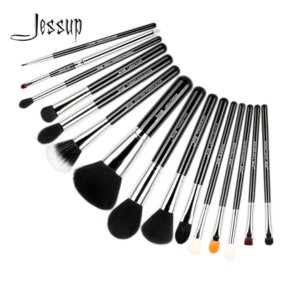 

NEW2023 Makeup Brushes Set 15pcs Synthetic Hair pincel maquiagem Foundation Powder Eyeshadow Eyeliner Blending Cosmetic Tool T09