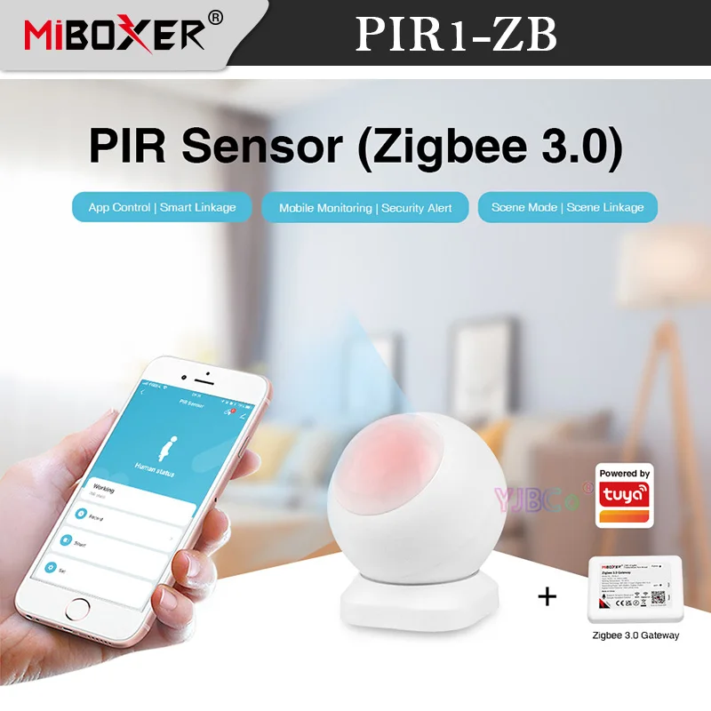 Zigbee 3.0 PIR Sensor linkage control through tuya app by matching Miboxer LED lamps and controllers(Requires Zigbee3.0 Gateway)