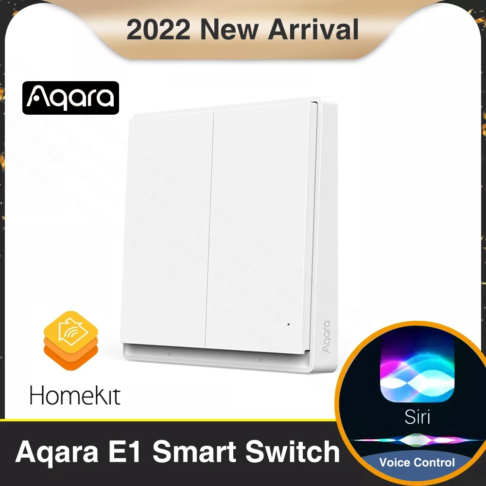 Aqara E1 Wall Switch Smart Wireless Switch Work with MiHome Apple Homekit Zigbee / Zigbee 3.0 Single Fire Wire Zero Fire Wire