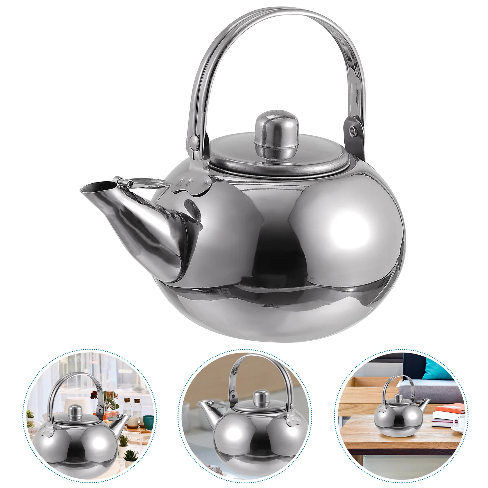 

Tea Kettle Teapot Pot Infuser Water Pots Stainless Steel Loose Stove Boiling Stovetop Leaf Strainer Boiler Large Blooming Metal