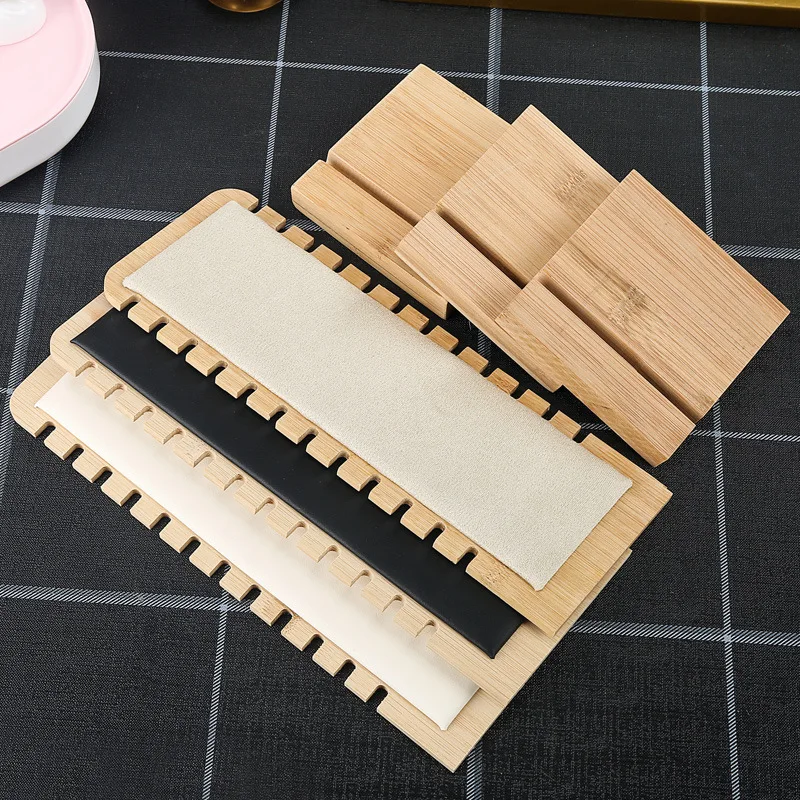 Solid Bamboo Wood Jewelry Display Stand Necklace Showcase Holder Pendant, Long Chain Handing Organizer (Necklace Board)