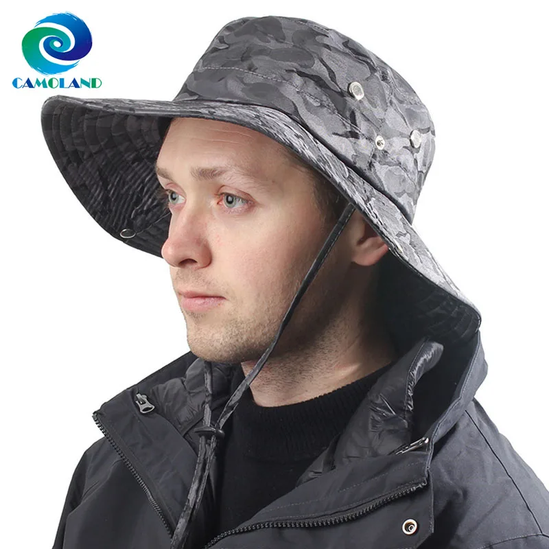 

CAMOLAND Spring Summer Buckets Hat For Men Women Summer UV Protection Sun Hat Boonie Caps Outdoor Hiking Fishing Cap
