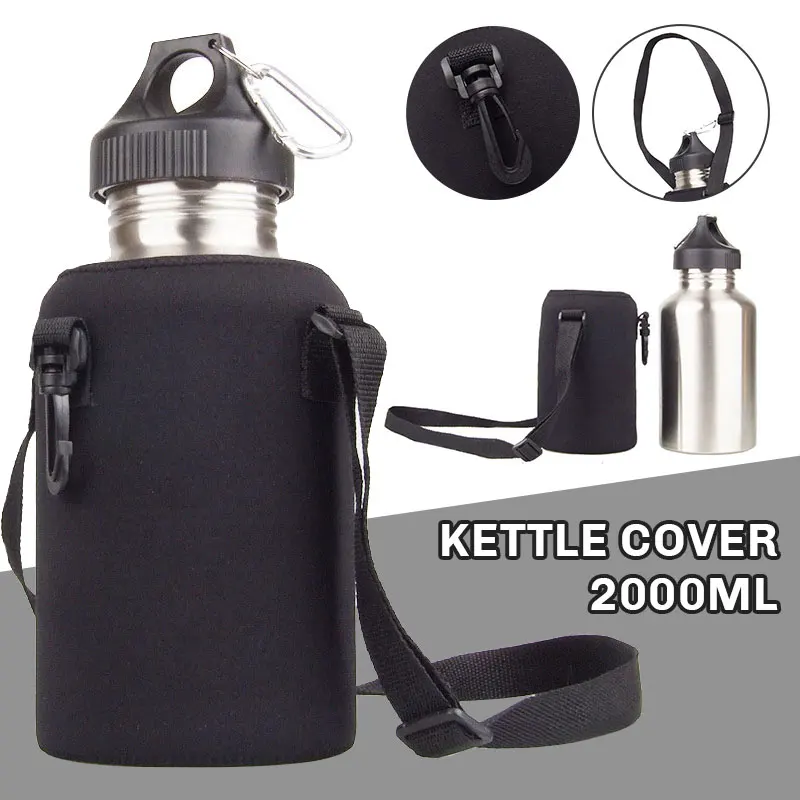 

2L/2000Ml Water Bottle Carrier Insulated Cover Bag Holder Strap Pouch Outdoor Camping Picnic Single-Layer Kettle Cup Cover