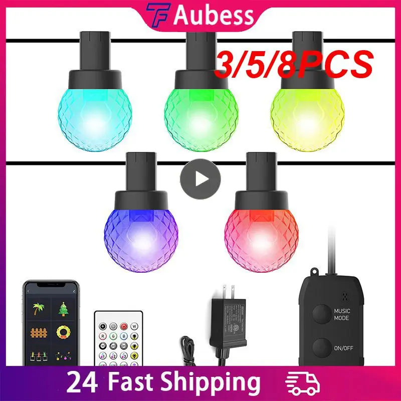 

3/5/8PCS Rgb Smart Globe Fairy Lights Led Decor Lights Usb Strip Light Remote Control For Hello Fairy Wifi