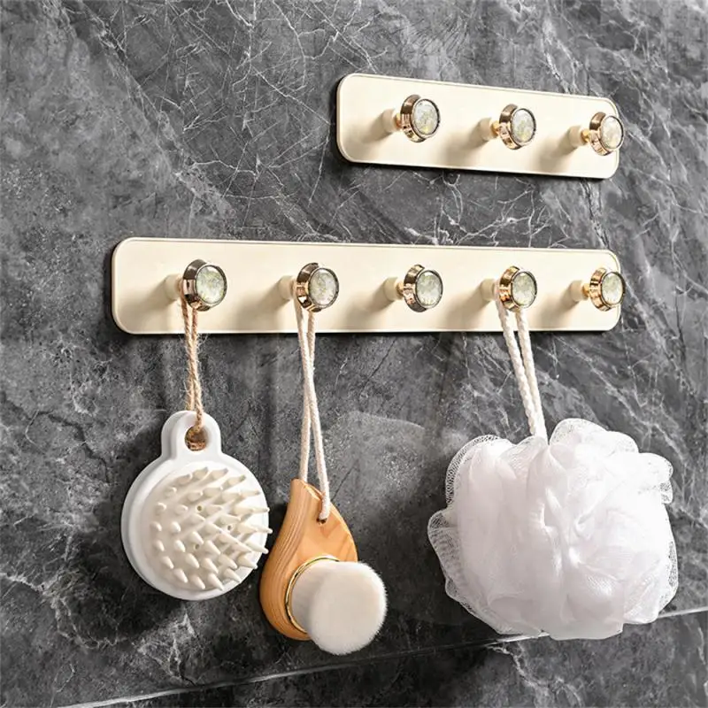 

Bedroom Row Hook Strong Sticky Hook Up Hanging No Punching Straight Storage Supplies Living Room Sticky Hook Moisture-proof