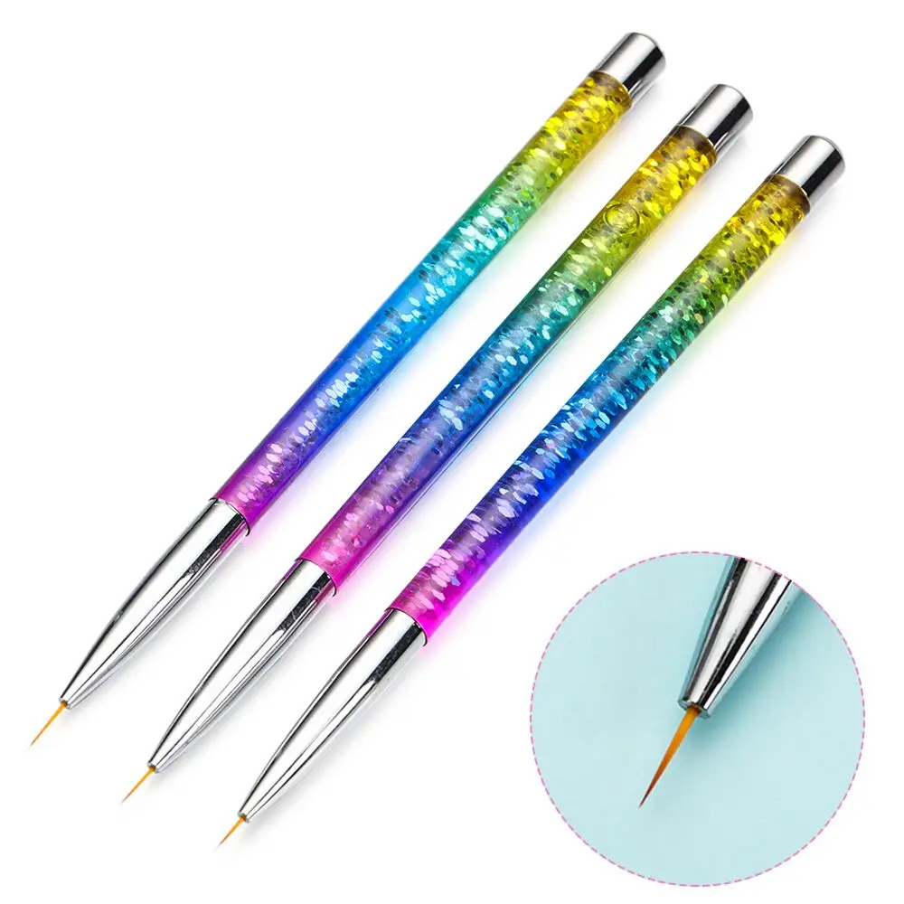 

Material High Quality UV Gel Painting Acrylic Brush Nail Painting Drawing Pens Nail Art Brushes Nail Liner Brushes