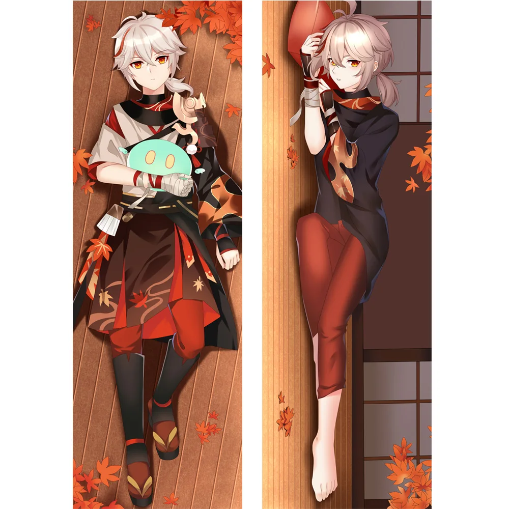 

Game Genshin Impact Kaedehara Kazuha Dakimakura New Design Fullbody Pillow Case Peach Skin Printing Decorative Cushions