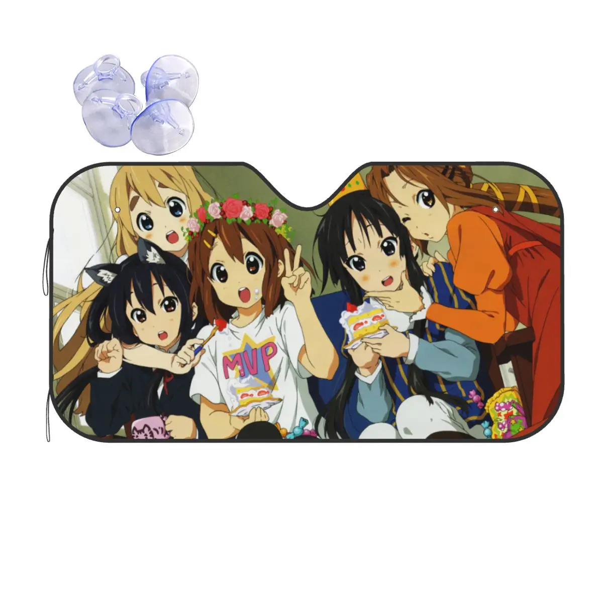 

K-On! Anime Foldable Windshield Sunshade 70x130cm Cute Girl Yui Mio Azusa Foils Car Window Windscreen Cover Sun Shade Protect