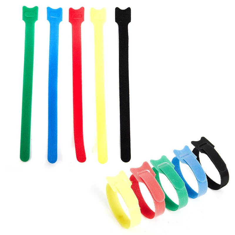 

10pcs Reusable Fastening Bike Tie Durable Multil Purpose Self-adhesive Strap