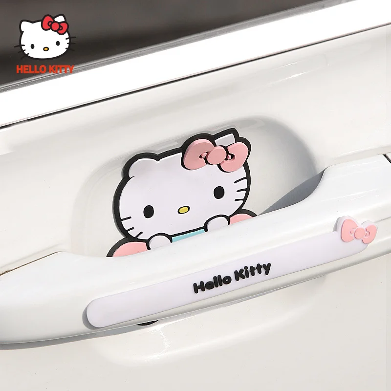 

Sanrio Cartoon Anime Hello Kitty Car Door Anti Collision Cinnamoroll Anti Scratch Strip Kawaii Car Door Handle Protective Film